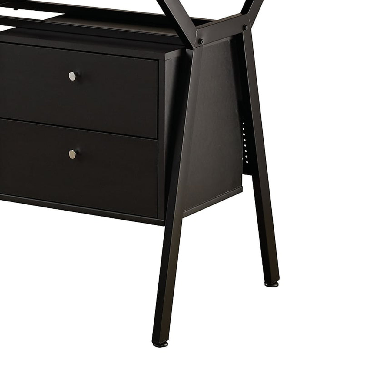 Weaving 2-drawer Computer Desk Black