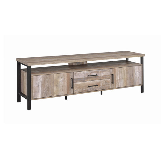 71" 2-drawer TV Console Weathered Oak