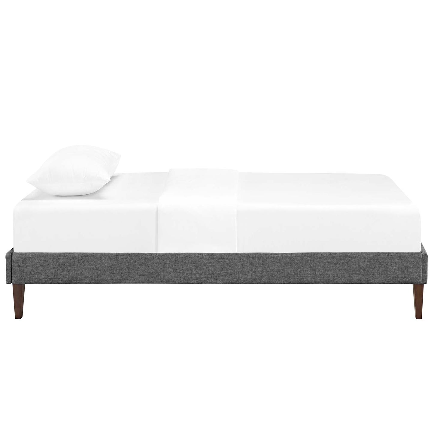 Tessie Twin Fabric Bed Frame with Squared Tapered Legs