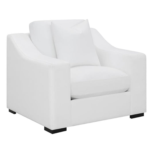 Ashlyn Upholstered Sloped Arms Chair White