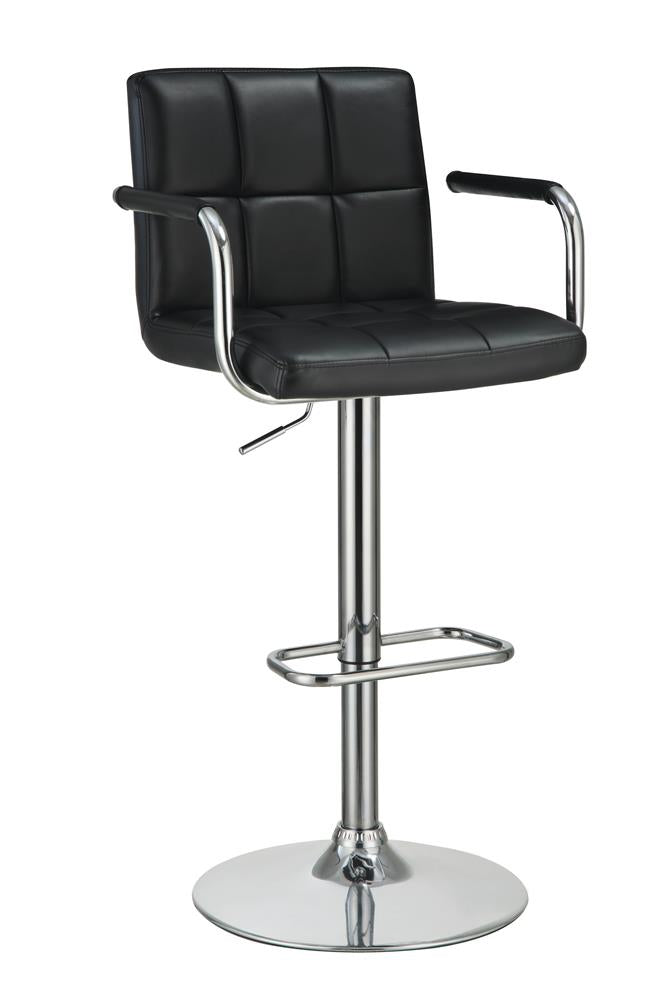 Palomar Adjustable Height Bar Stool Black and Chrome
