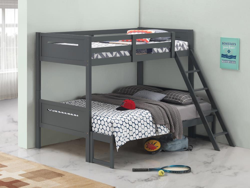 Littleton Twin/Full Bunk Bed Grey
