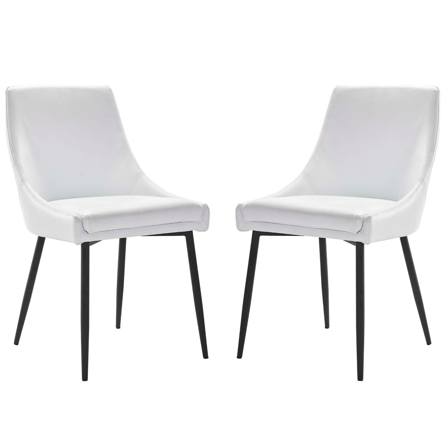 Viscount Vegan Leather Dining Chairs - Set of 2