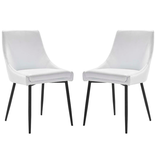 Viscount Vegan Leather Dining Chairs - Set of 2