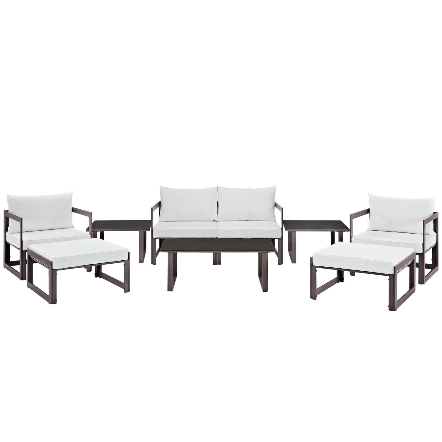 Fortuna 9 Piece Outdoor Patio Sectional Sofa Set
