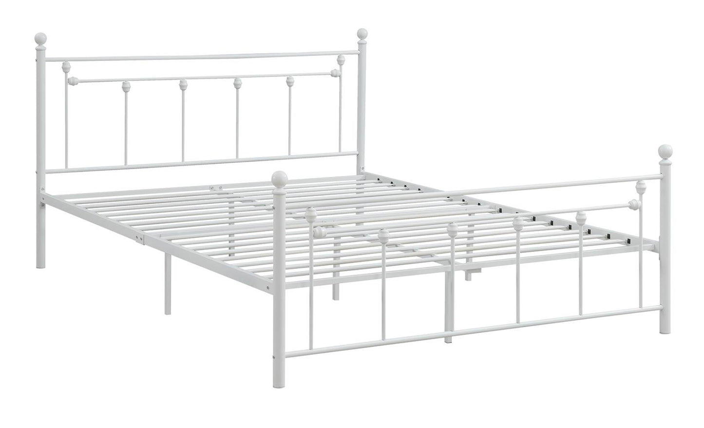 Canon Metal Slatted Headboard Platform Bed