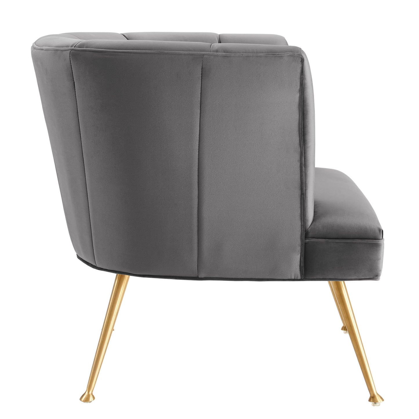 Veronica Channel Tufted Performance Velvet Armchair