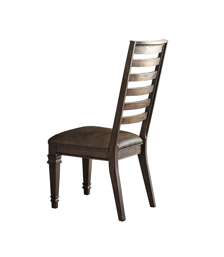 Avenue Ladder Back Side Chairs Brown (Set of 2)