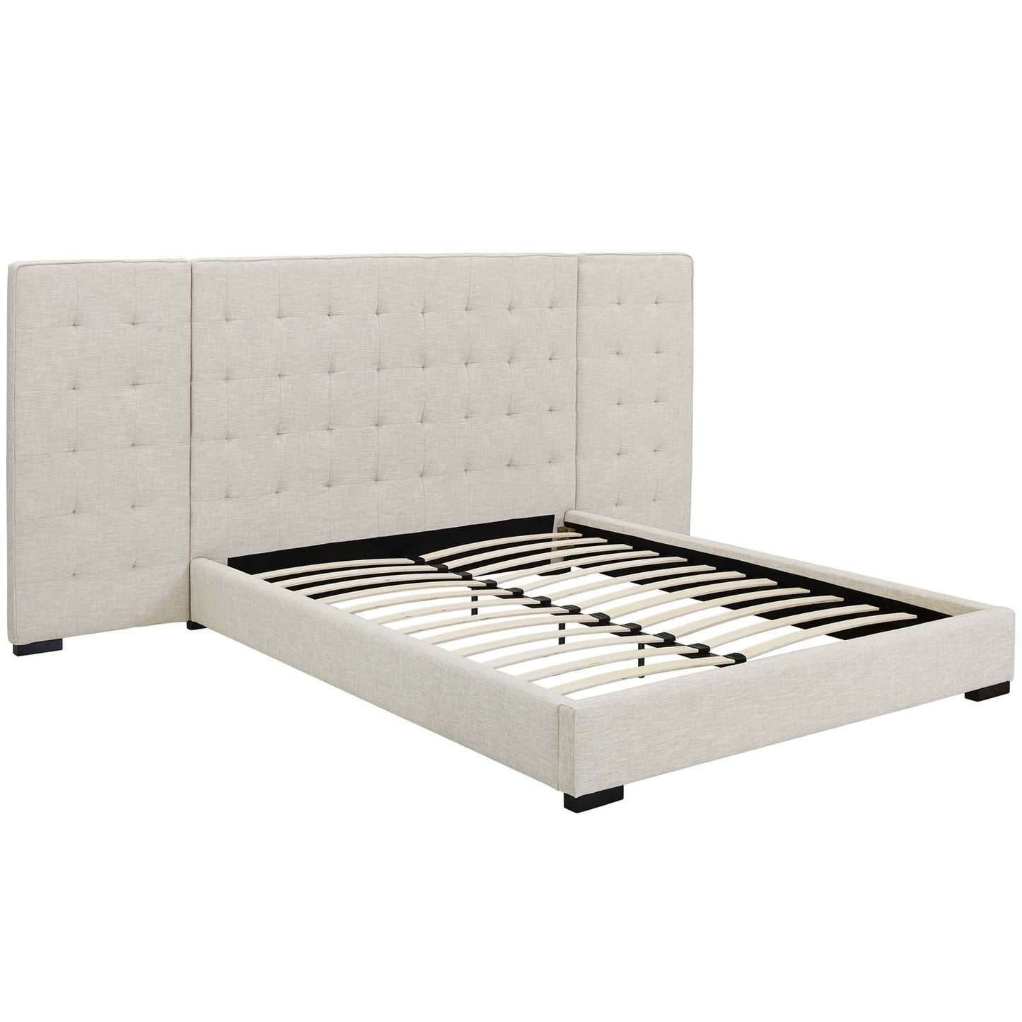 Sierra Queen Upholstered Fabric Platform Bed