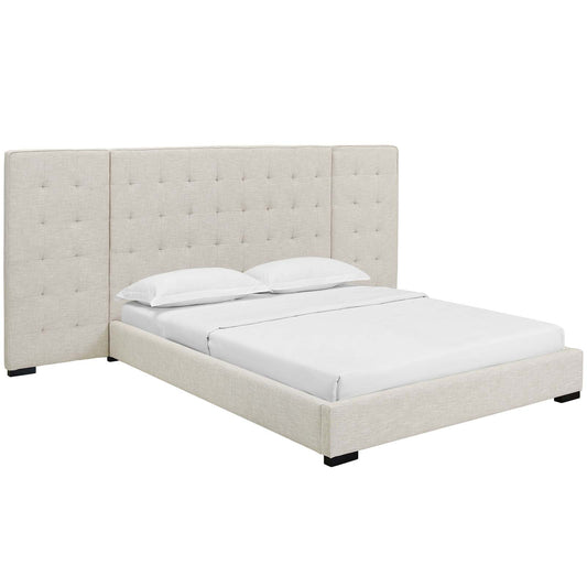 Sierra Queen Upholstered Fabric Platform Bed