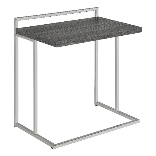 Rectangular Snack Table with Metal Base