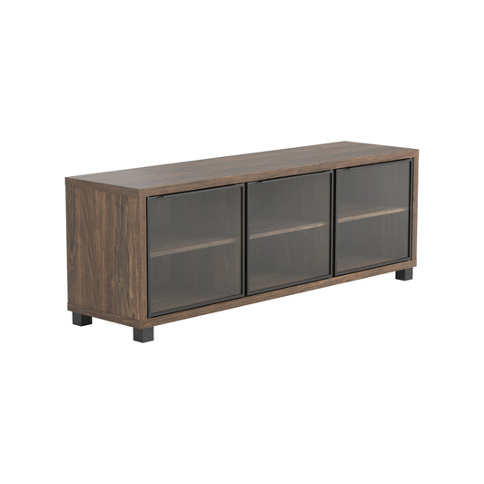 3-door TV Console Aged Walnut