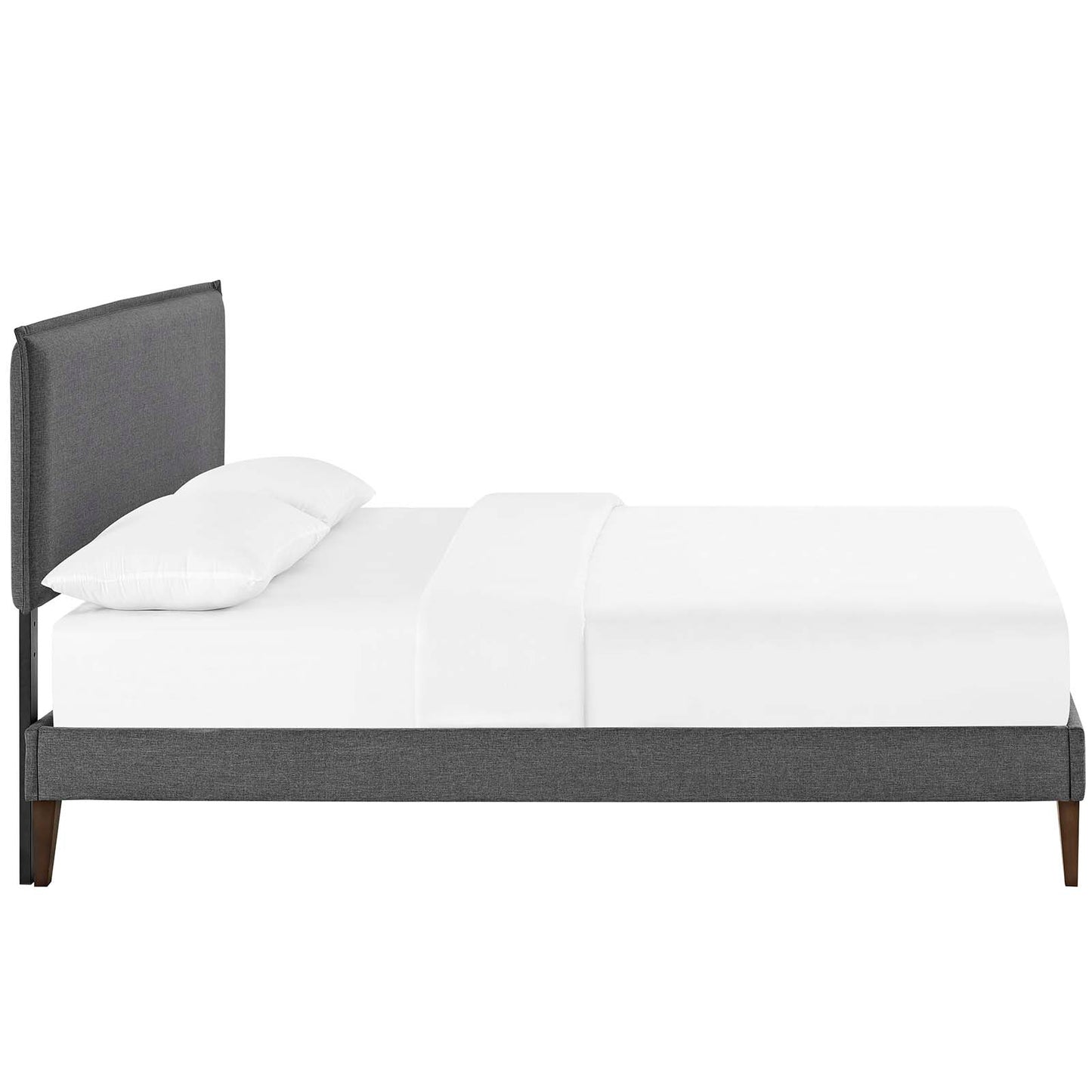 Amaris Full Fabric Platform Bed with Squared Tapered Legs