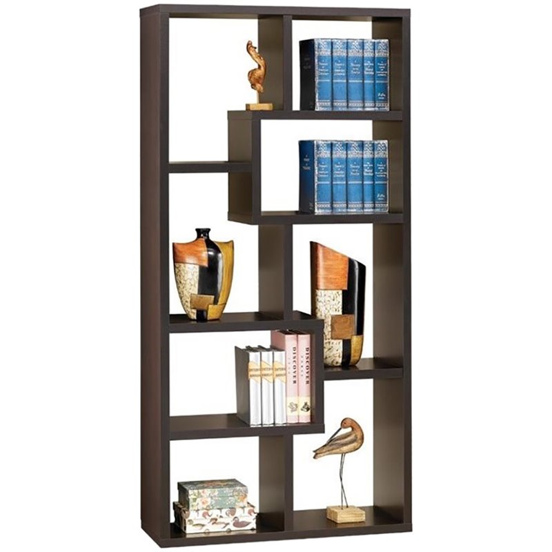 Theo 10-shelf Bookcase Cappuccino
