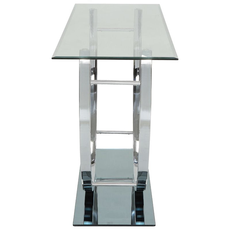 U-shaped Sofa Table Chrome