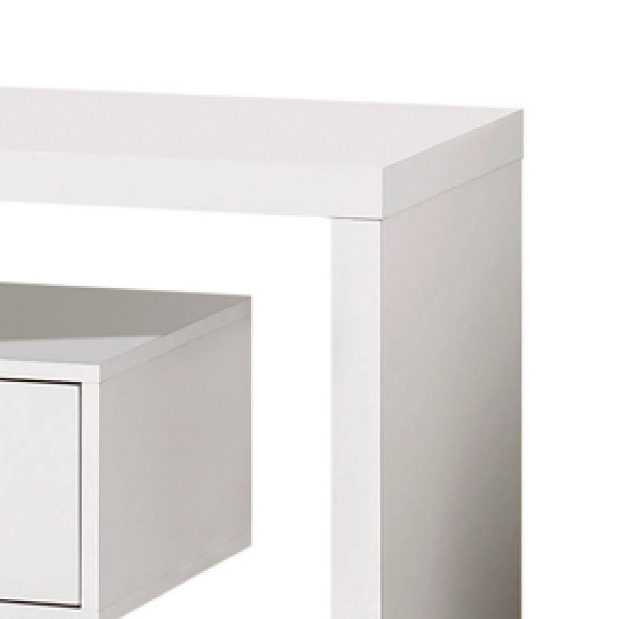 2-drawer Rectangular TV Console White