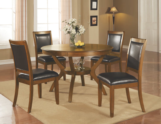 Nelms 5-piece Round Dining Room Set Brown