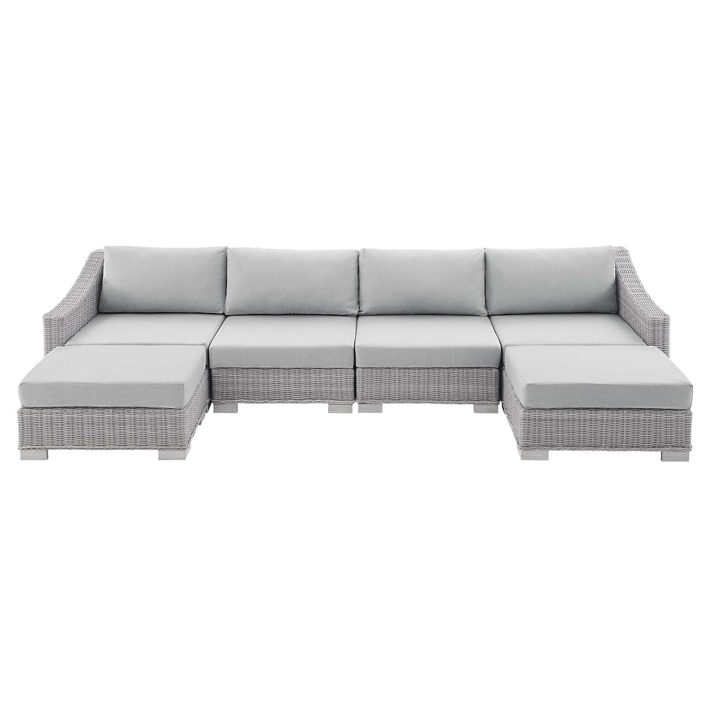 Conway Sunbrella® Outdoor Patio Wicker Rattan 6-Piece Furniture Set