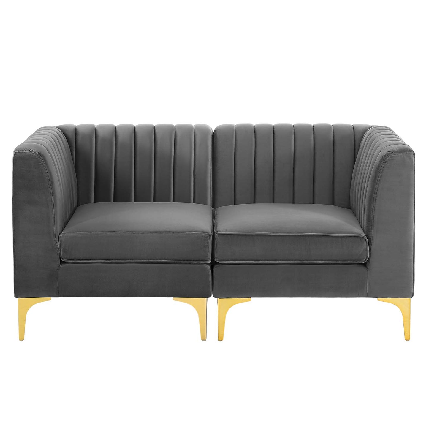 Triumph Channel Tufted Performance Velvet Loveseat