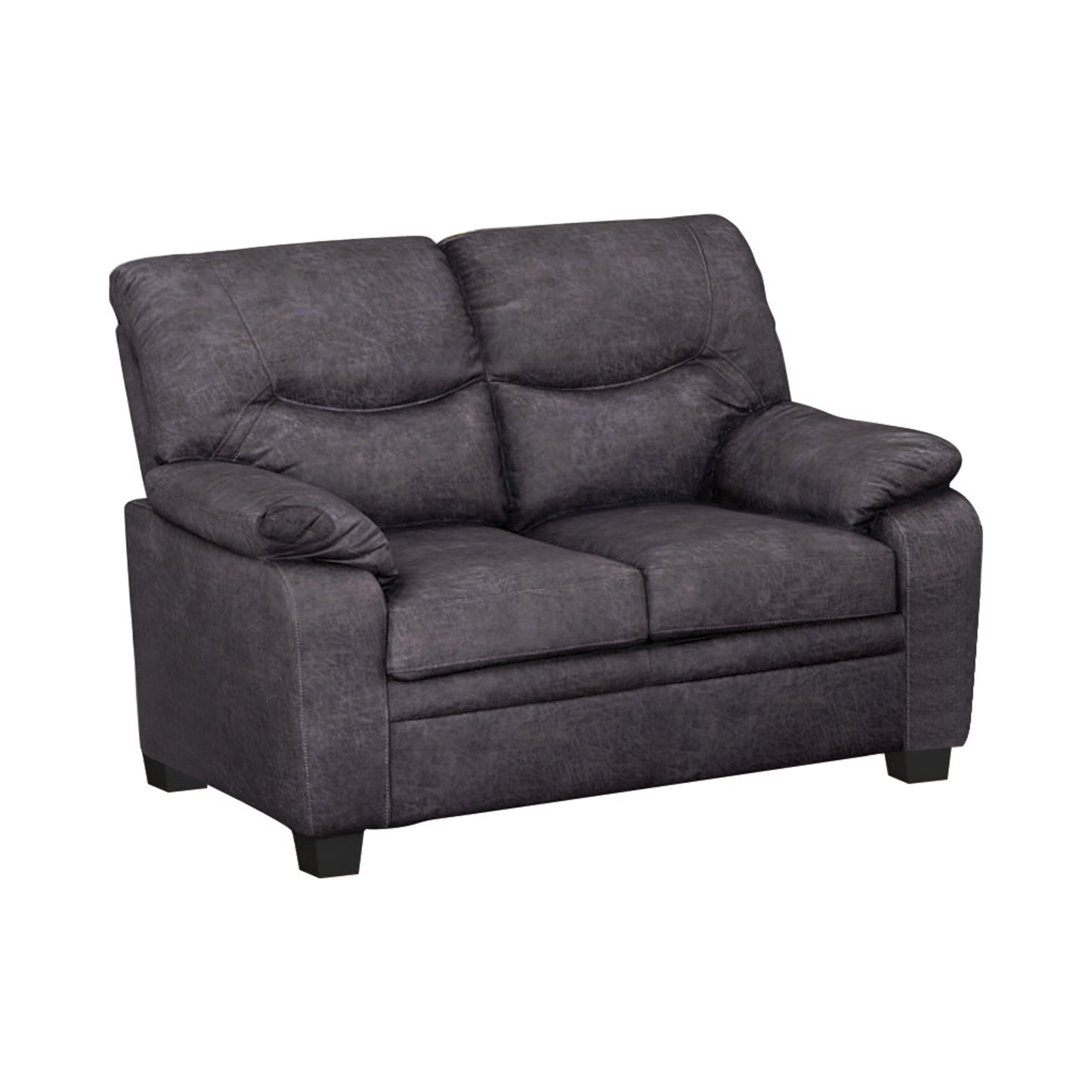 Meagan Pillow Top Arms Upholstered Loveseat Charcoal