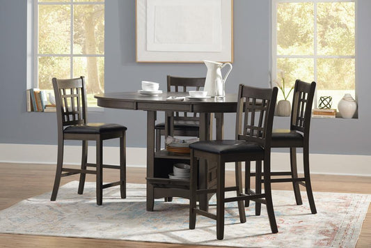 Lavon 5-piece Counter Height Dining Set Medium Grey