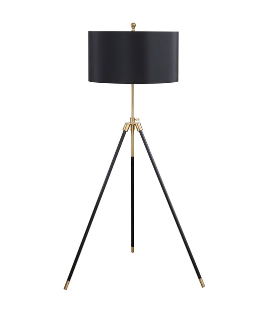 Tripod Floor Lamp Black and Gold