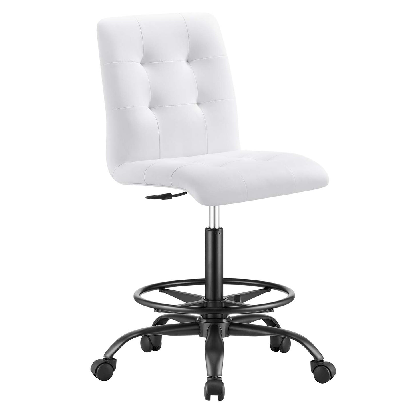 Prim Armless Vegan Leather Drafting Chair