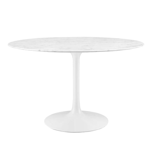 Lippa 47" Round Artificial Marble Dining Table