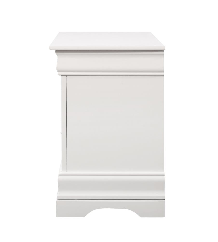 Louis Philippe 2-drawer Nightstand White